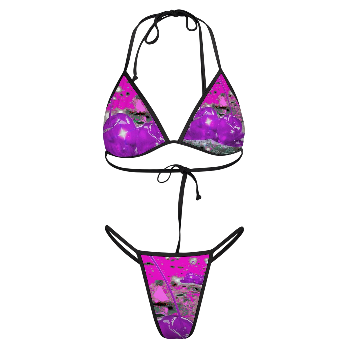 Purple Cherry Bikini
