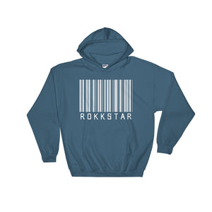 ROKKSTAR BARCODE HOODIE - INDIGO BLUE