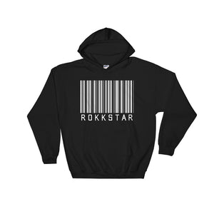 ROKKSTAR BARCODE HOODIE - BLACK